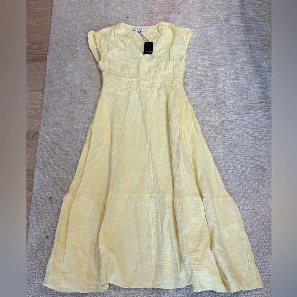 Joe's Jeans Light Yellow Tiered Maxi Dress